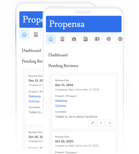 Propensa mobile interface
